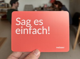 Postkarte mit Aufschrift 